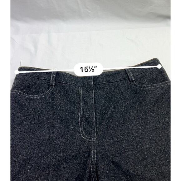 J. Crew Women's Trouser Pants Size 10 Tall Campbell Wool Blend Straight Leg Gray - Picture 8 of 10